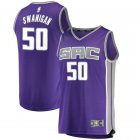 Camiseta Caleb Swanigan 50 Sacramento Kings Icon Edition Púrpura Hombre